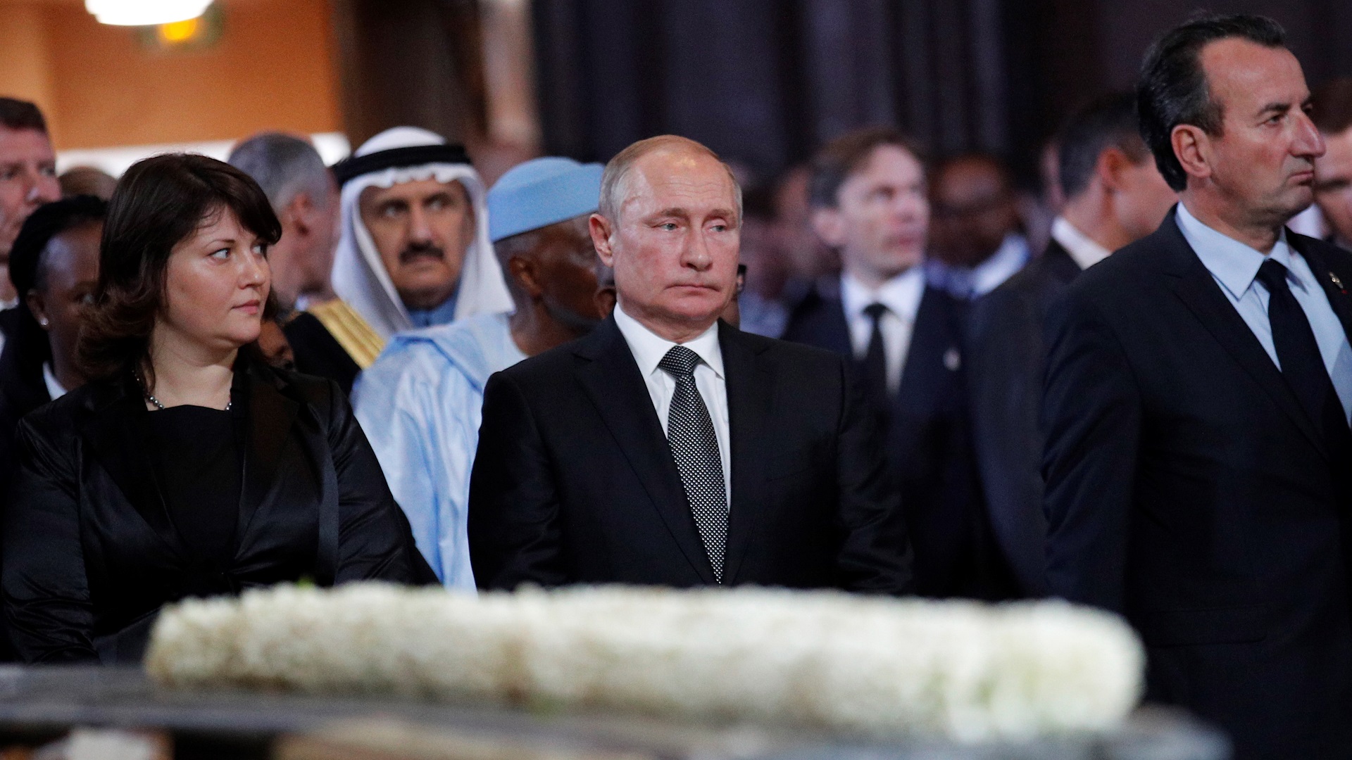 Rinden homenaje nacional en Francia al expresidente Jacques Chirac - vladimir-putin-y-otros-jefes-de-estado