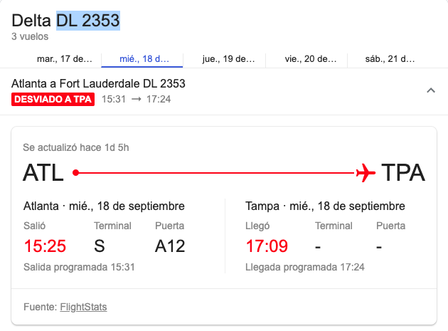 Terror en vuelo de Delta al caer repentinamente 30 mil pies - vuelo-delta-tampa-desviado