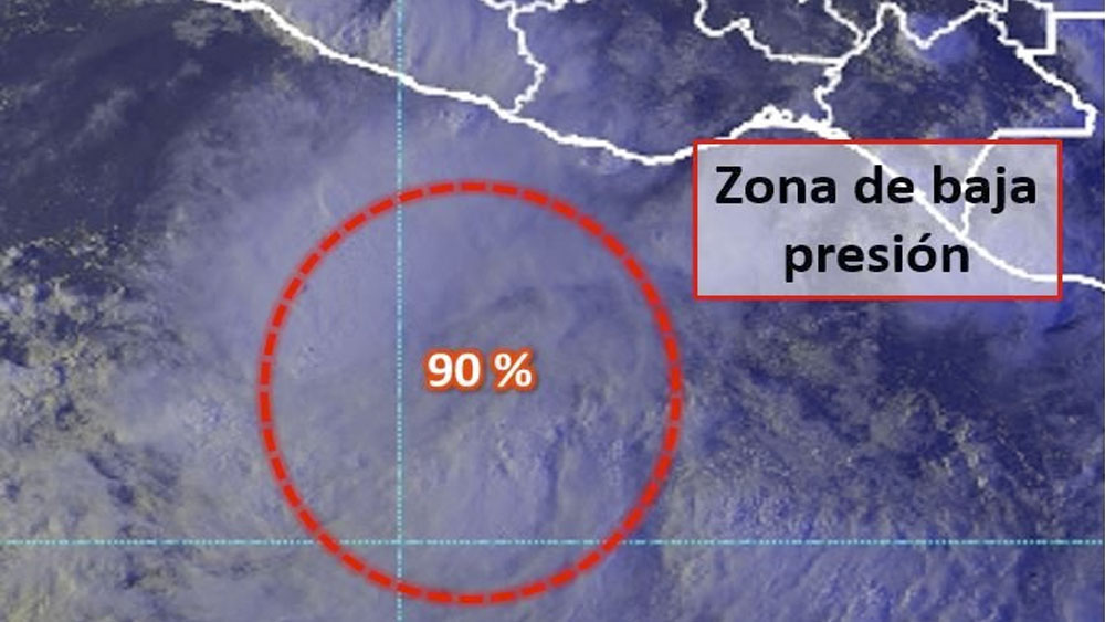 Zonas de baja presión con 90% de desarrollo ciclónico en el Pacífico Zonas de baja presión con 90% de desarrollo ciclónico en el Pacífico