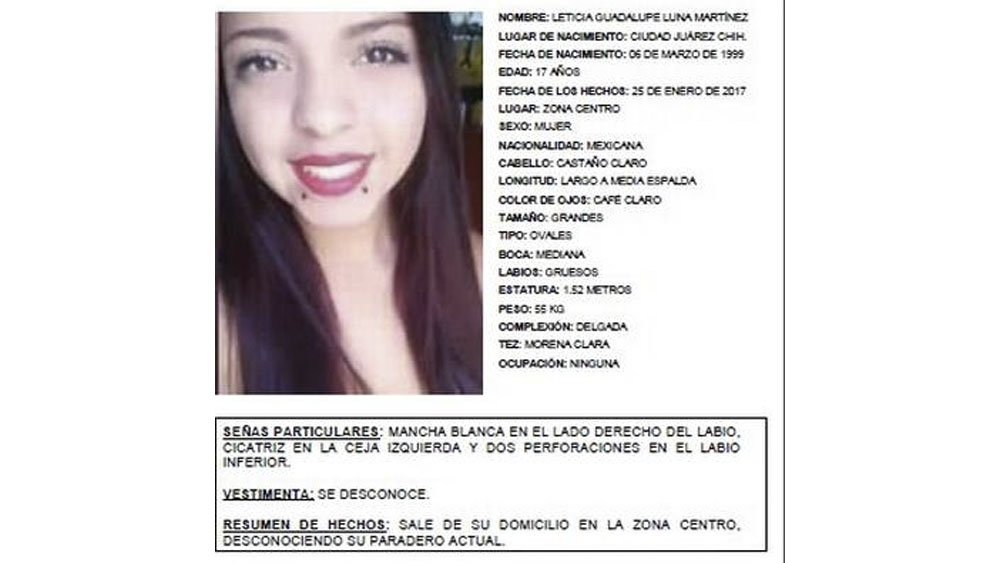 Reactivan búsqueda de adolescente desaparecida en 2017 en Ciudad Juárez