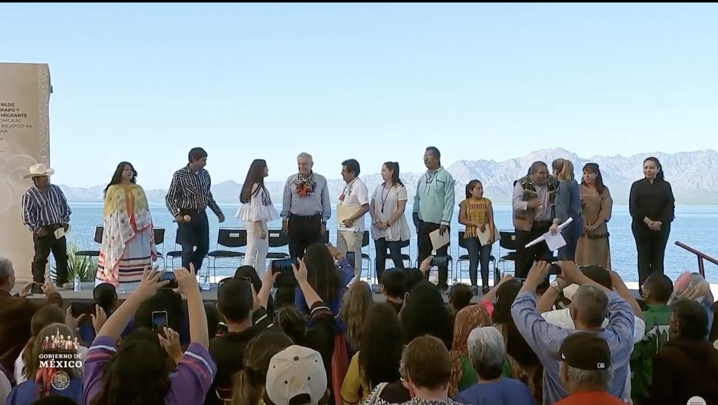 AMLO dialoga con pueblos Seri, Pima, Pápago, Kikapú y población indígena migrante, en Hermosillo