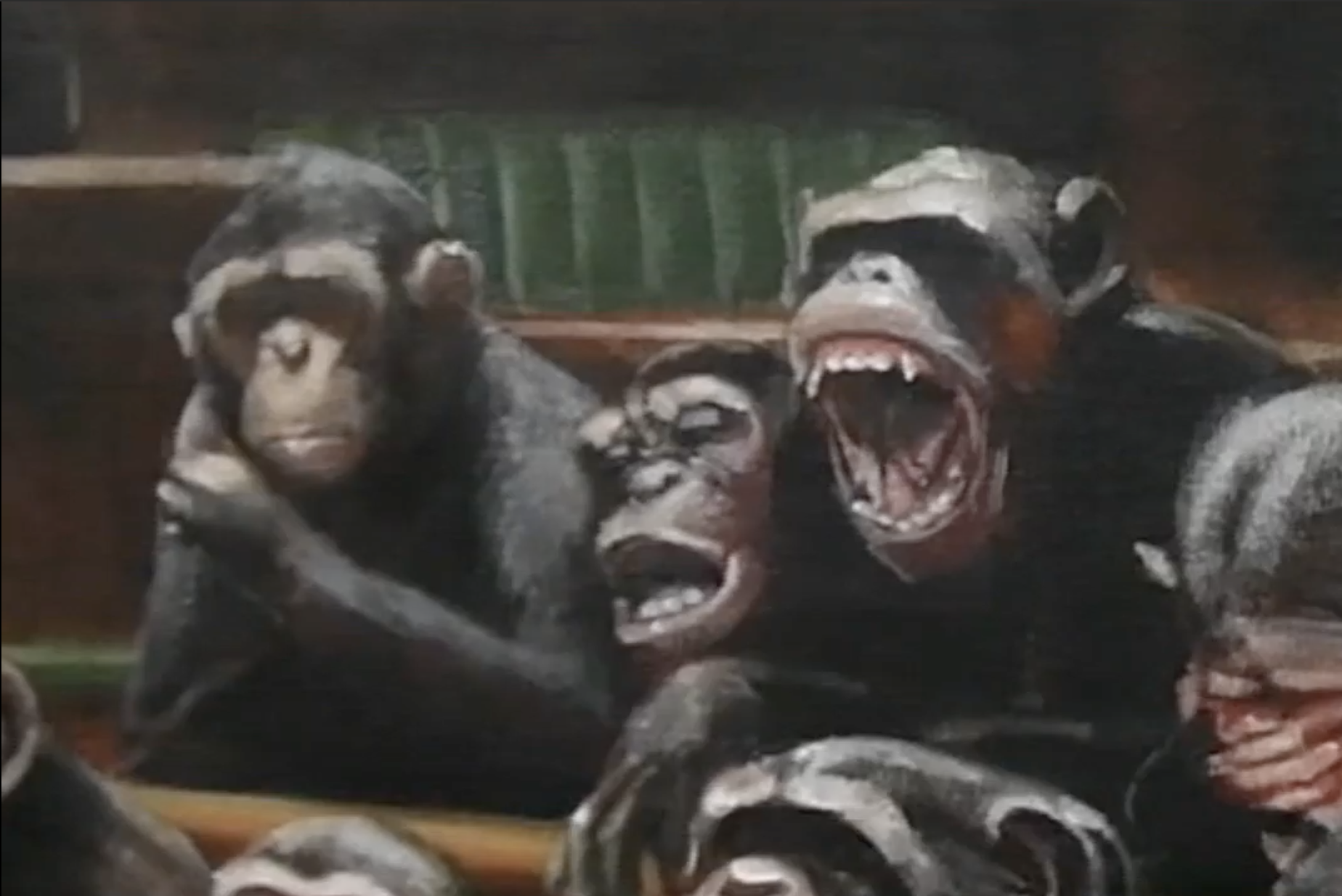 El óleo de Banksy con chimpancés en el Parlamento se vende por 12 millones