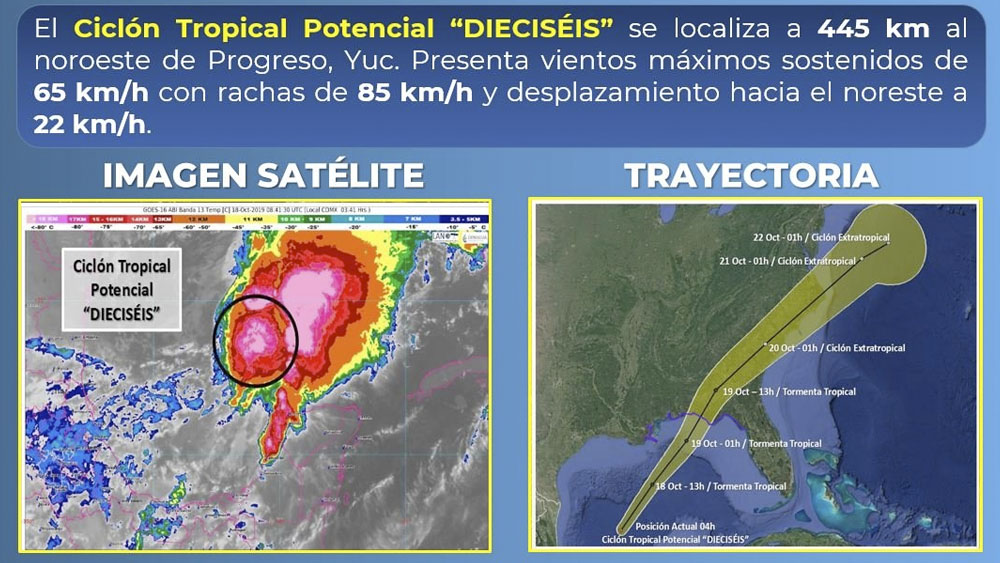 Prevén que ciclón se convierta en tormenta tropical este viernes