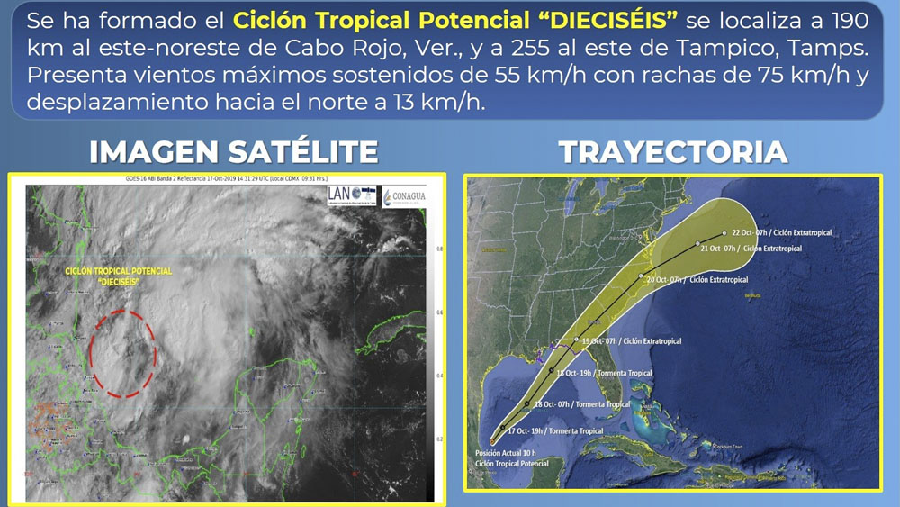 Se forma Ciclón Tropical en el Golfo de México