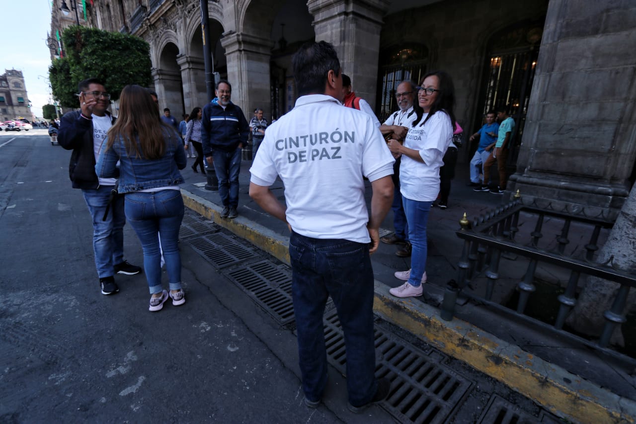 Llegan al Centro Histórico integrantes del 'cinturón de paz' - cinturon-de-paz2