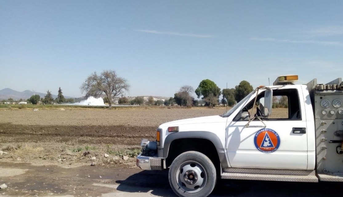 Reportan fuga de gas LP en Tepeaca, Puebla