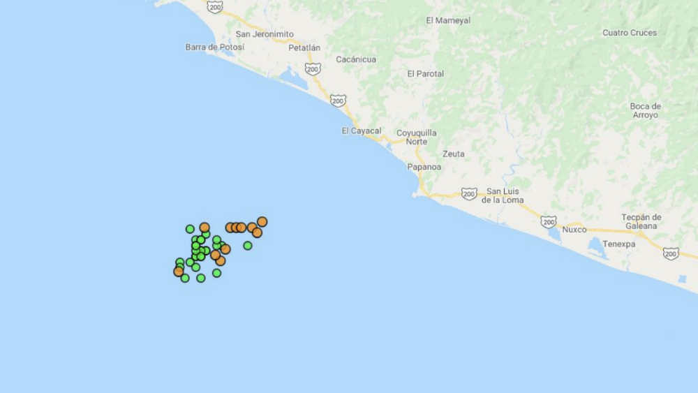 SSN registra “enjambre sísmico” en costas de Guerrero