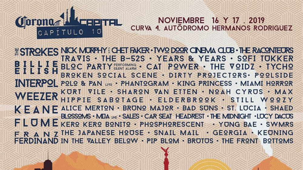 Dan a conocer horarios del Corona Capital 2019