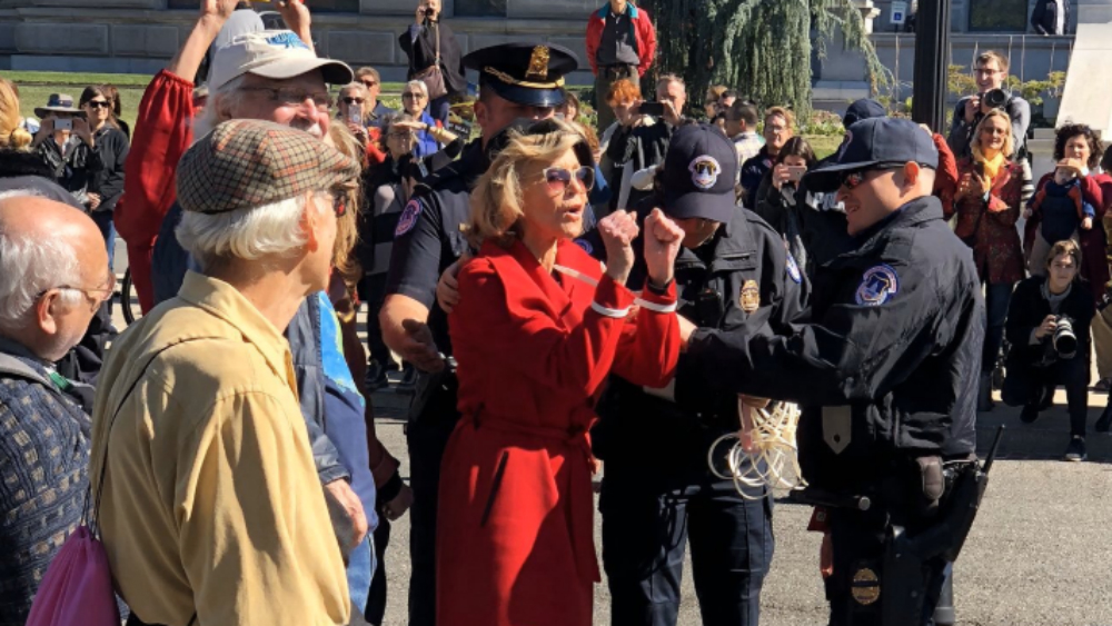 Jane Fonda es arrestada por segundo viernes consecutivo