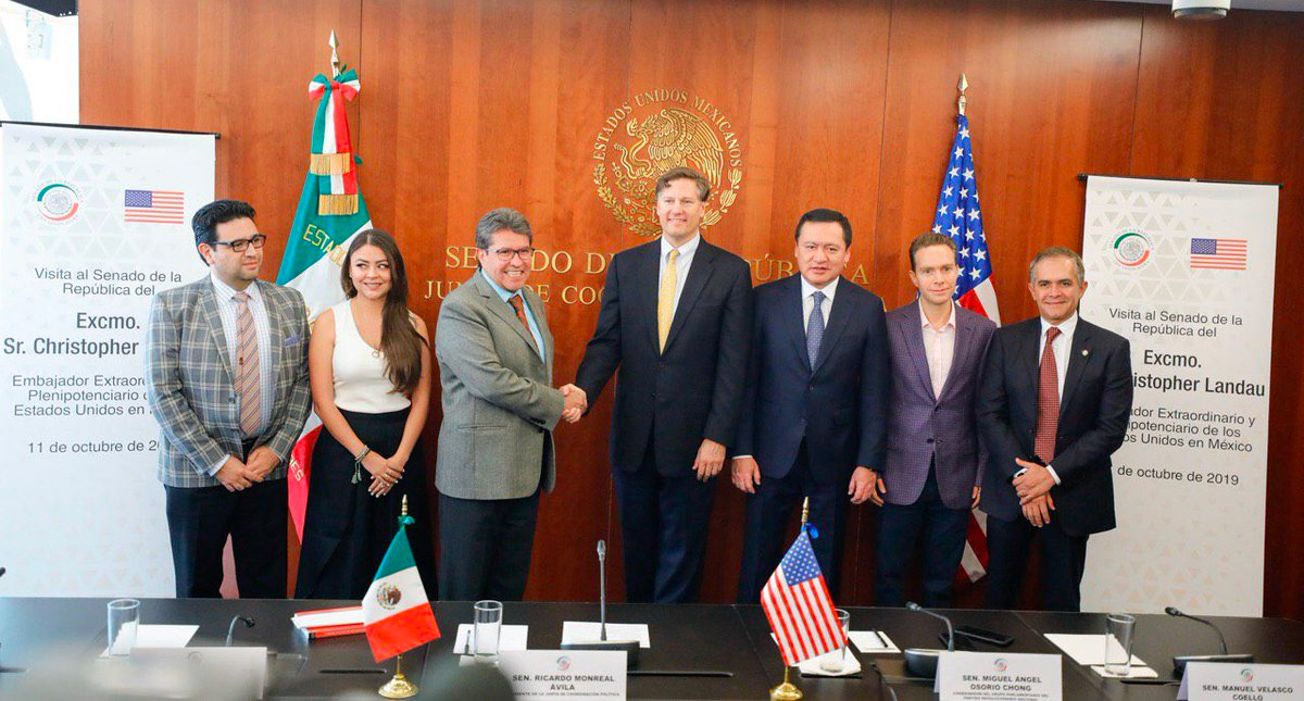 Embajador Landau se reúne con coordinares de partidos en el Senado