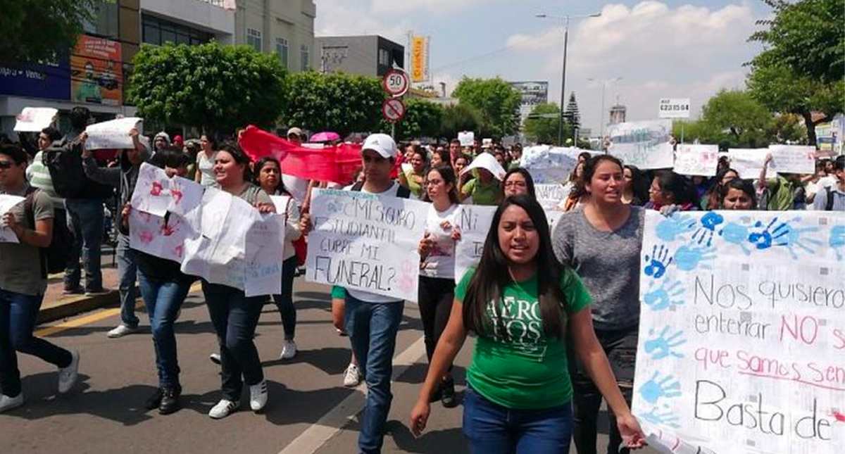 #Video Marchan en Celaya por asesinato del estudiante Gabriel Luna