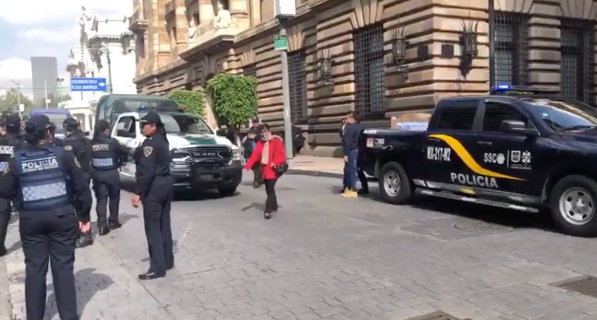 Operativo en el Centro Histórico de la CDMX, previo a la marcha del 2 de octubre