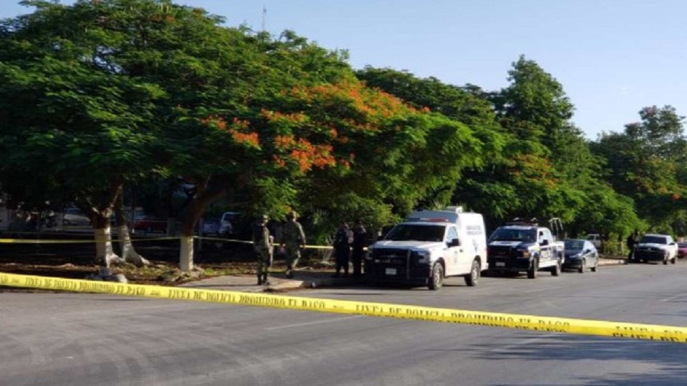 Hallan cabeza humana en Cancún frente a cuartel militar - parque-acordonado-por-hallazgo-de-cabeza-humana