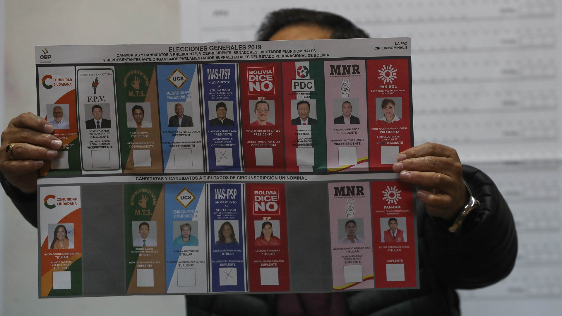 OEA insta a órgano electoral de Bolivia a defender voluntad ciudadana - planilla-de-votacion-en-bolivia