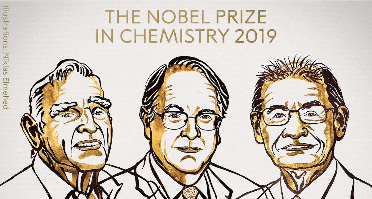 Nobel de Química a desarrolladores de las baterías de iones de litio