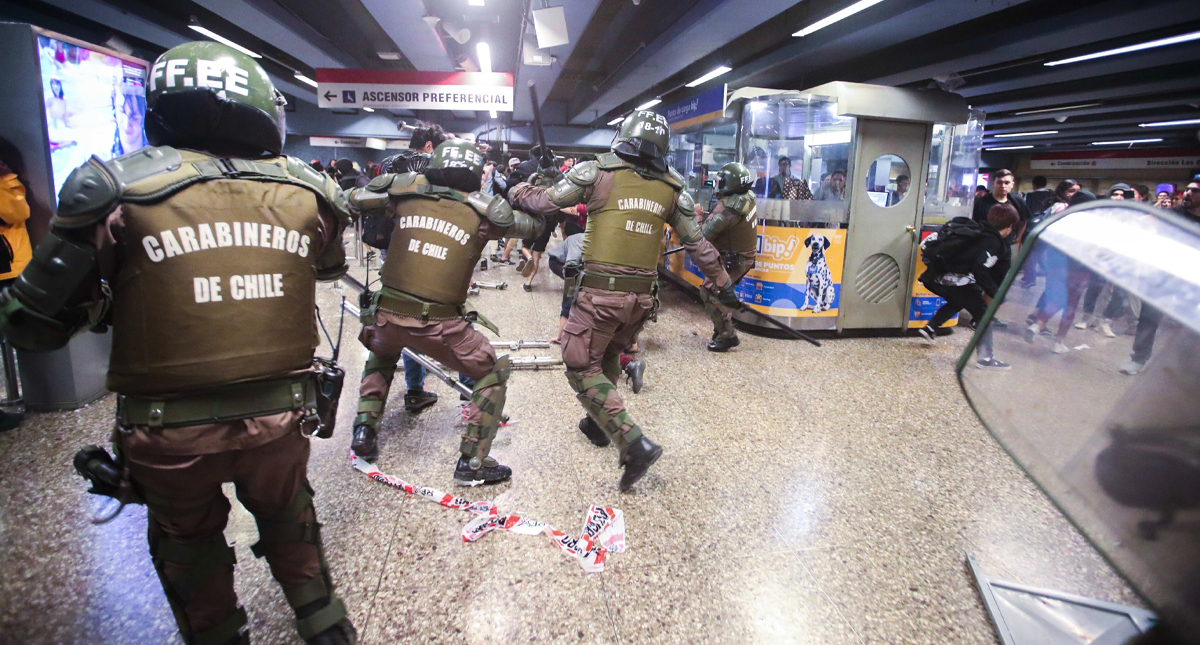 Disturbios en Chile dejan 308 detenidos y 167 heridos