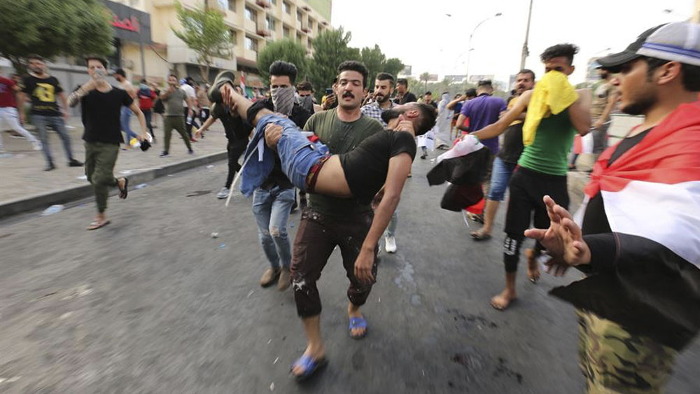 Suman 46 muertos y mil 650 heridos por protestas en Irak