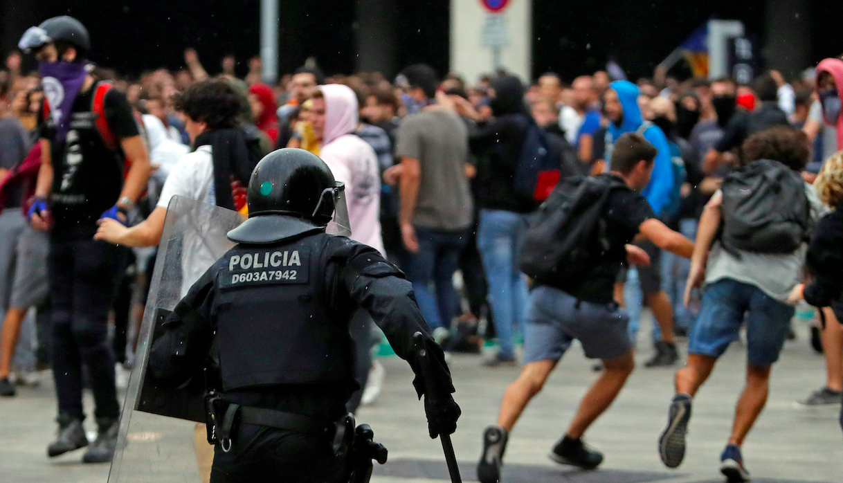 Manifestaciones en Barcelona tras sentencia contra independentistas