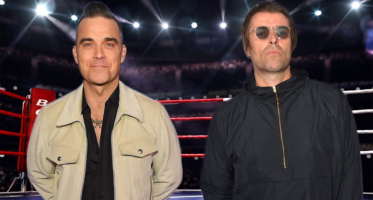 Robbie Williams reta a una pelea de box a Liam Gallagher