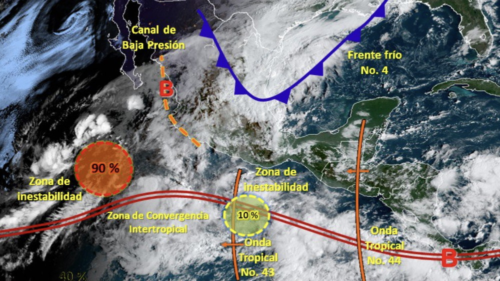 Prevén formación de depresión tropical cerca de Baja California Sur