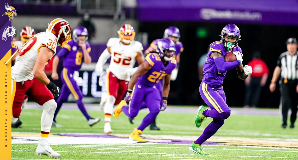 Vikingos de Minnesota propinan séptima derrota a Pieles Rojas