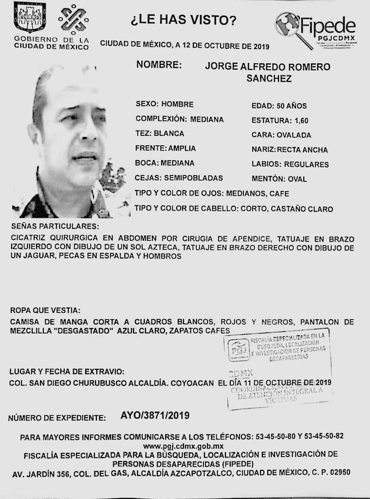 Hallan cadáver en La Marquesa de trabajador del Metro desaparecido - whatsapp-image-2019-10-15-at-091045