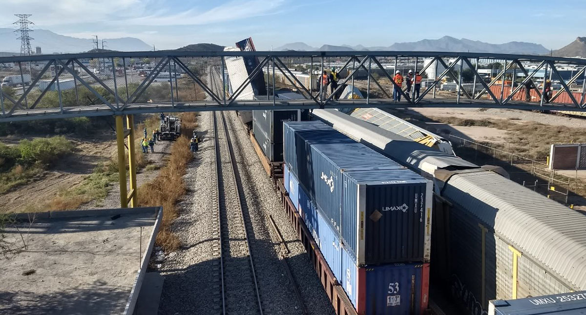 Chocan trenes en Ramos Arizpe, Coahuila; no hay lesionados - accidente-de-tren-en-coahuila