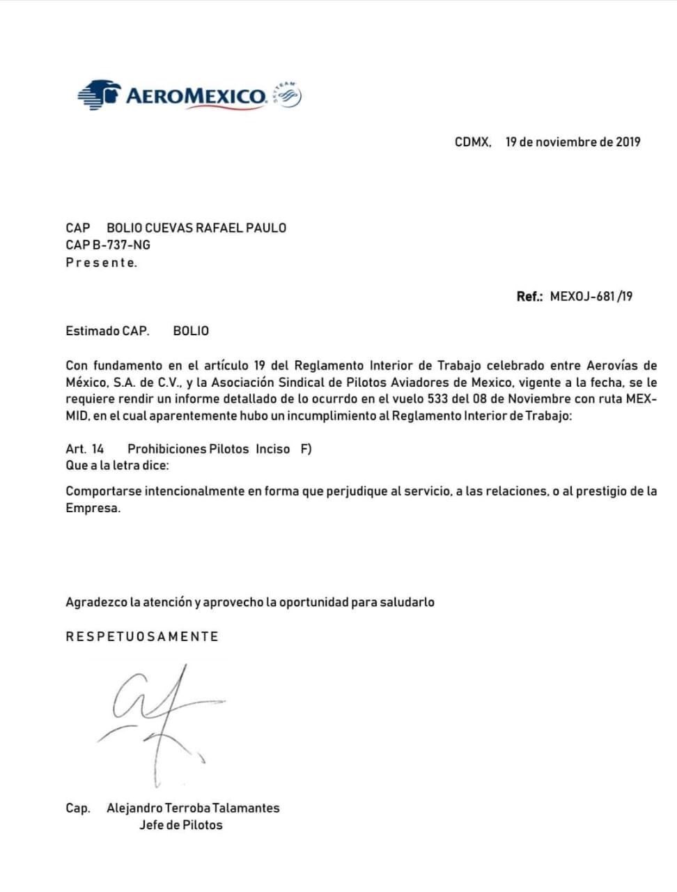 Aeroméxico pide a piloto informe por sugerir a AMLO reconsiderar Texcoco - aeromexico-piloto-lopez-obrador
