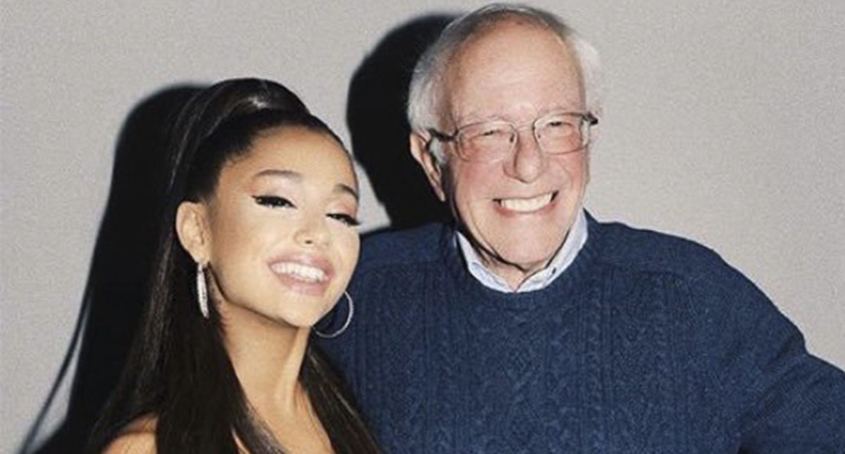 Ariana Grande pide a jóvenes apoyar a Bernie Sanders