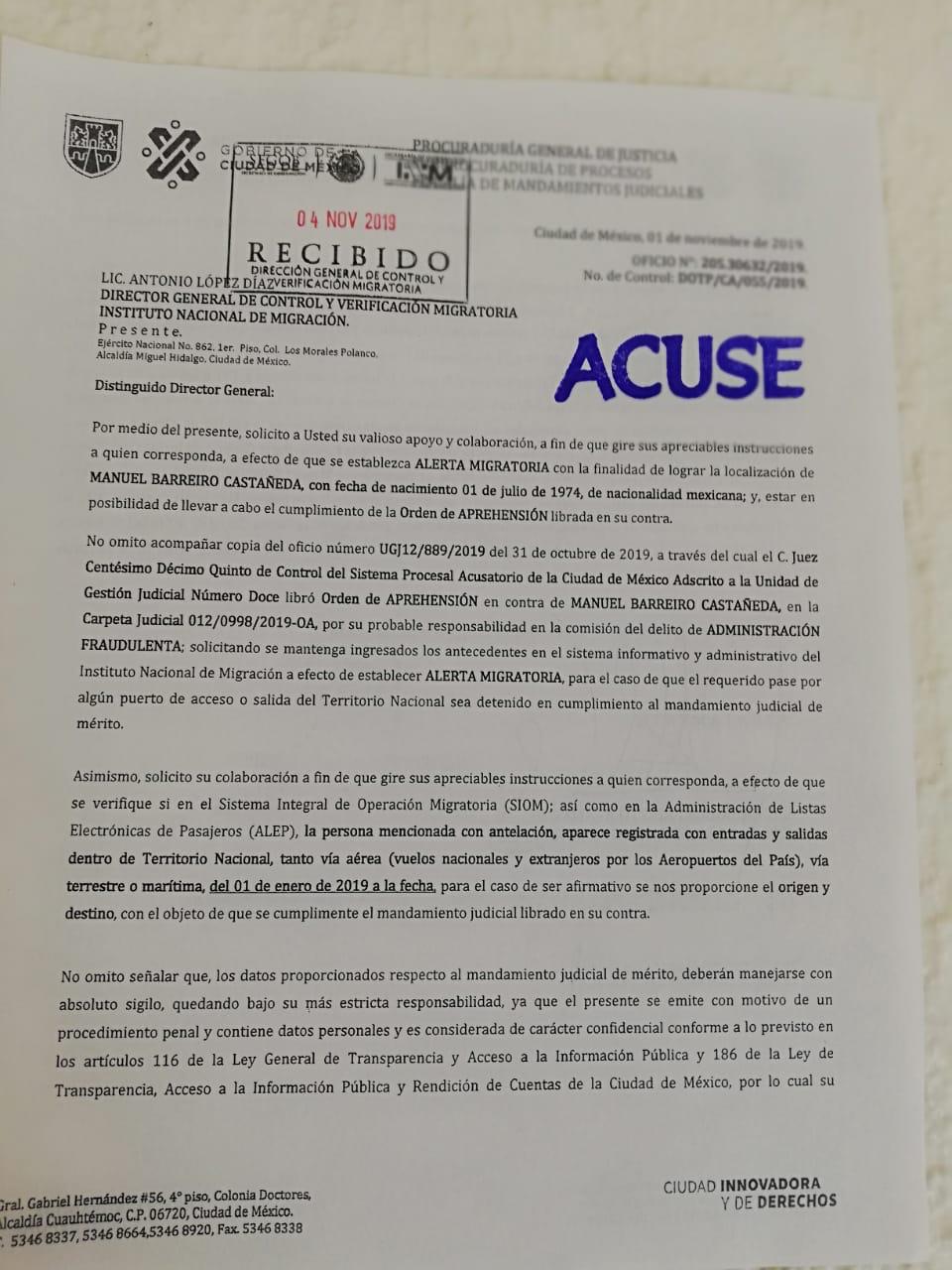 Giran orden de aprehensión contra Manuel Barreiro - barreiro-orden-captura