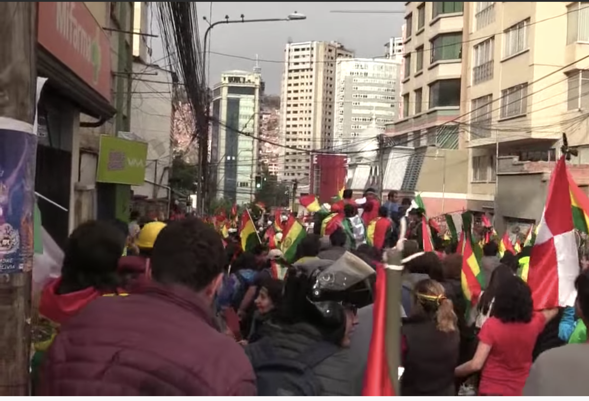 Movilizaciones en La Paz tras renuncia de Evo Morales