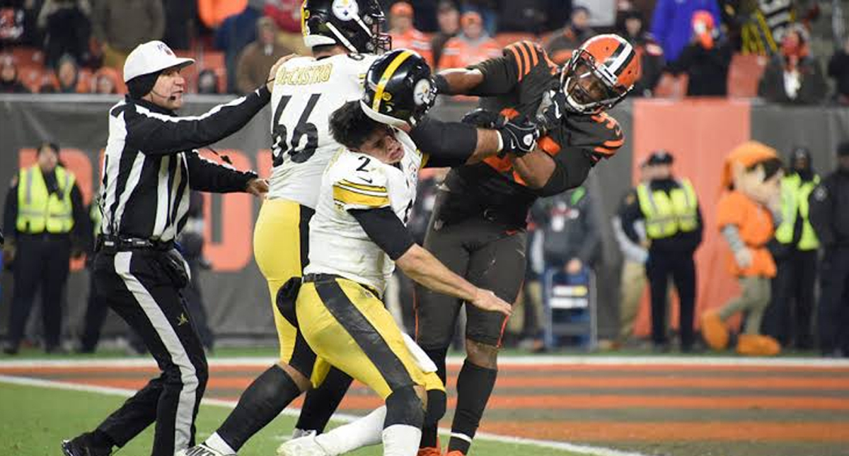 #Video La agresión de Miles Garrett (Browns) a Mason Rudolph (Steelers)