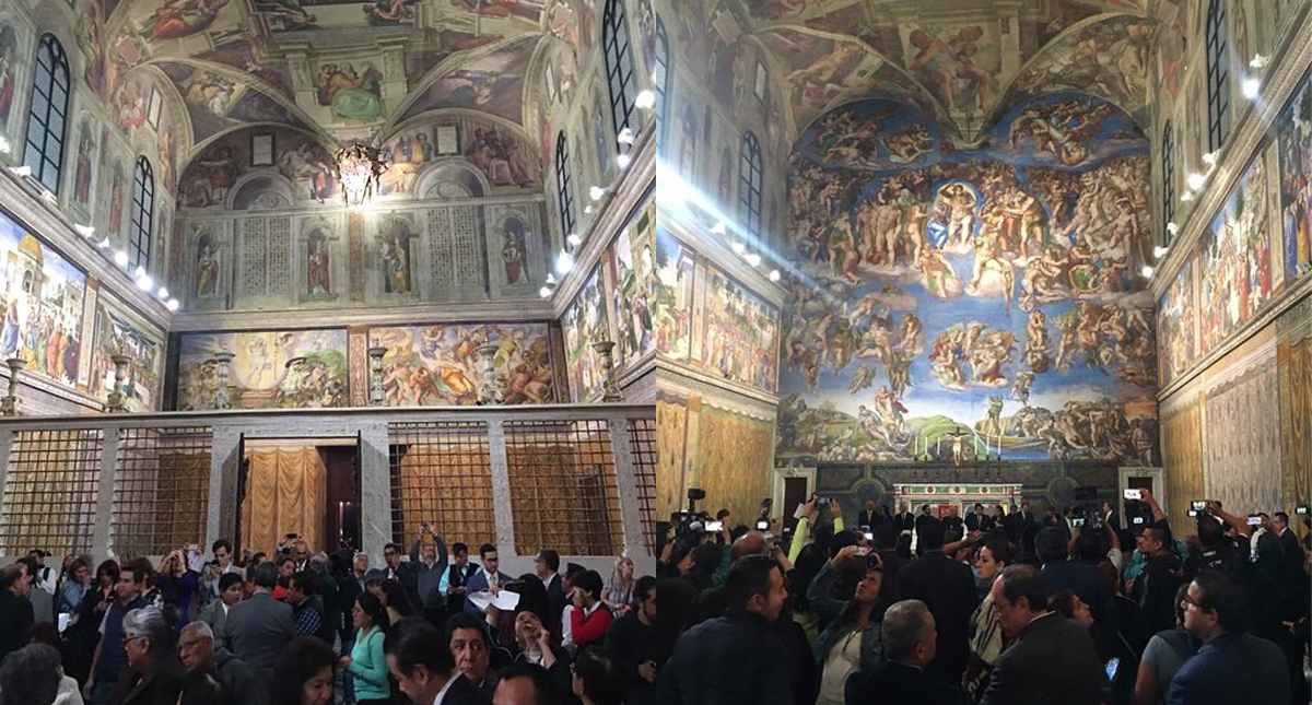 Réplica de Capilla Sixtina se instala en atrio de Catedral de Puebla