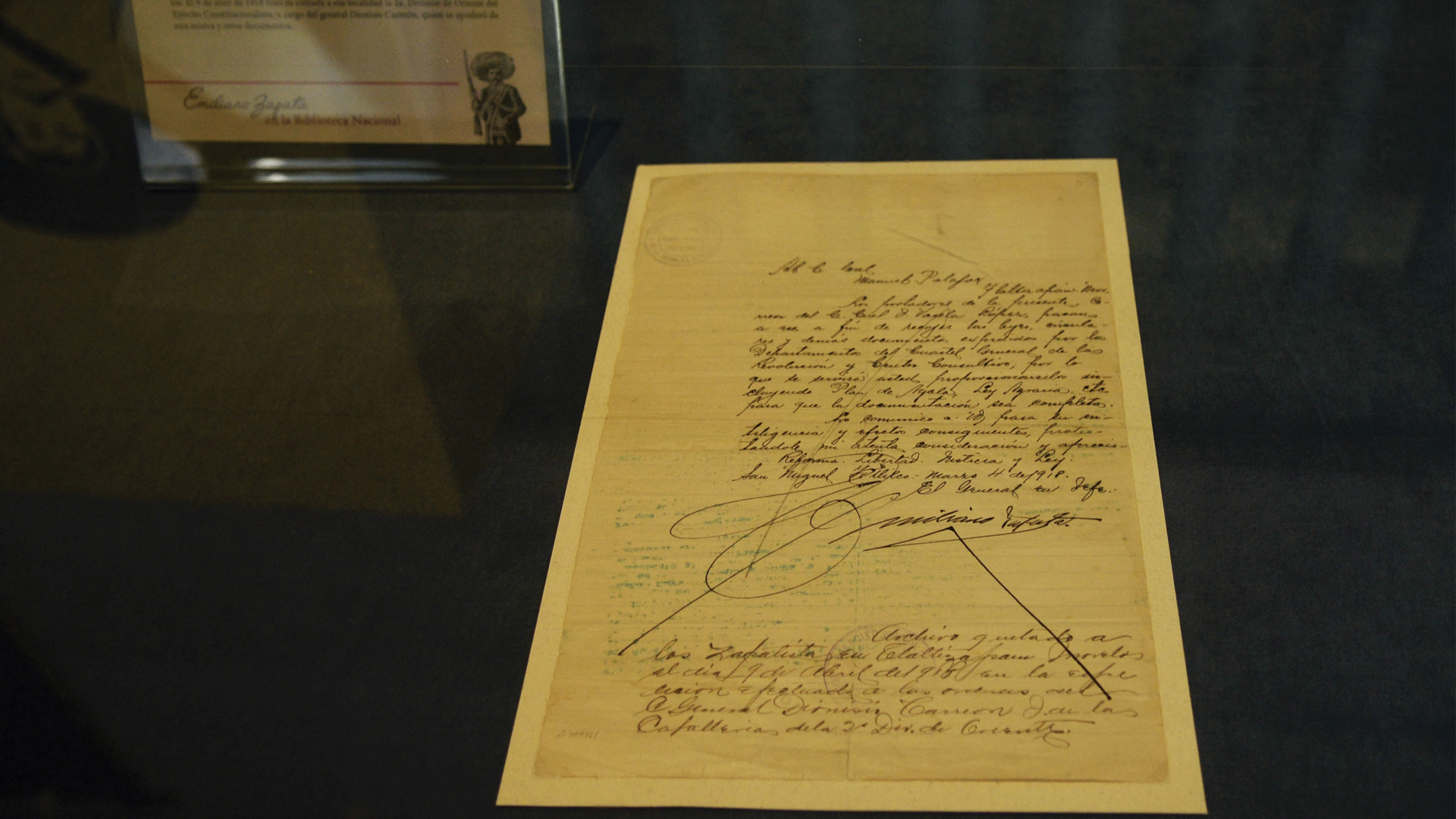 UNAM exhibe carta de Emiliano Zapata - carta-emiliano-zapata