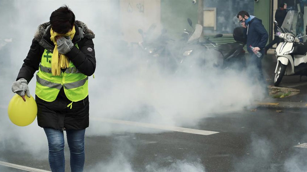 Actos de vandalismo en París durante protestas de chalecos amarillos