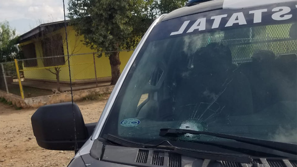 Policía de Zacatecas abate a dos civiles armados durante enfrentamiento - danos-a-patrulla-de-zacatecas