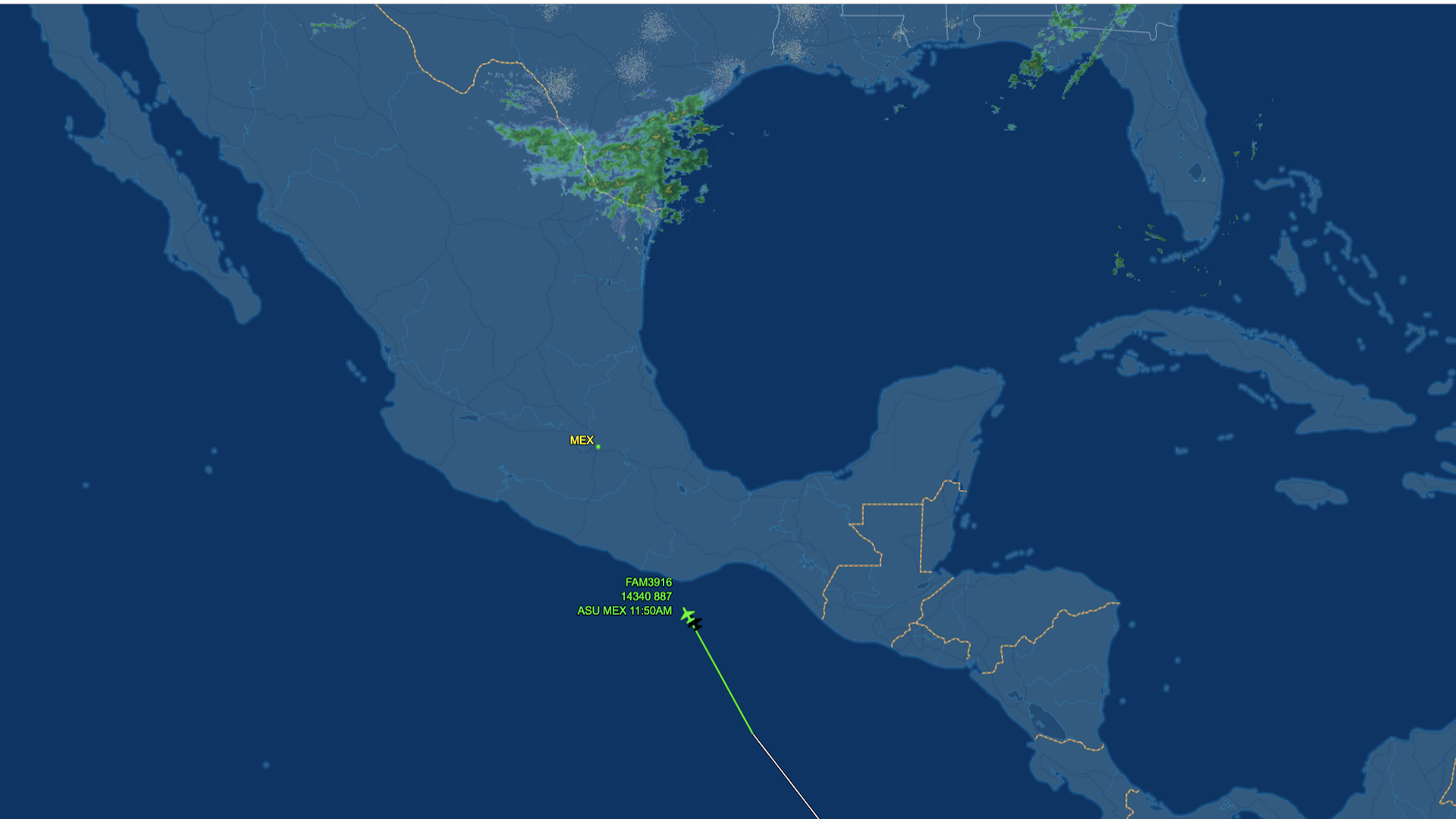 Evo Morales en espacio aéreo mexicano