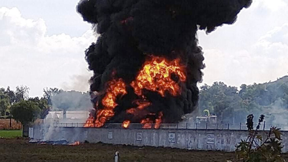 Incendio en toma clandestina de Tetepango, Hidalgo