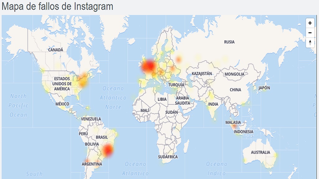 Facebook e Instagram se caen en varios países - fallos-de-instagram