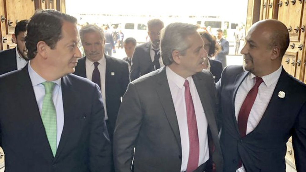 López Obrador recibe a Alberto Fernández en Palacio Nacional