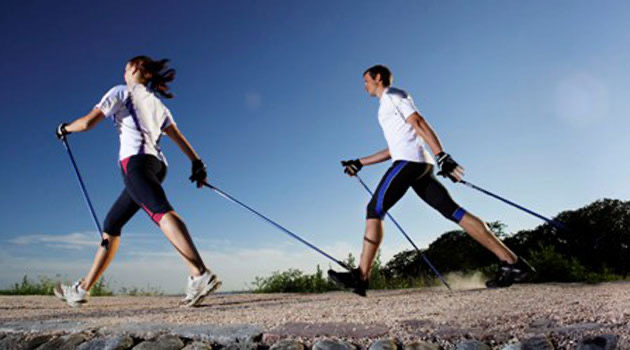 Quema calorías con la caminata nórdica