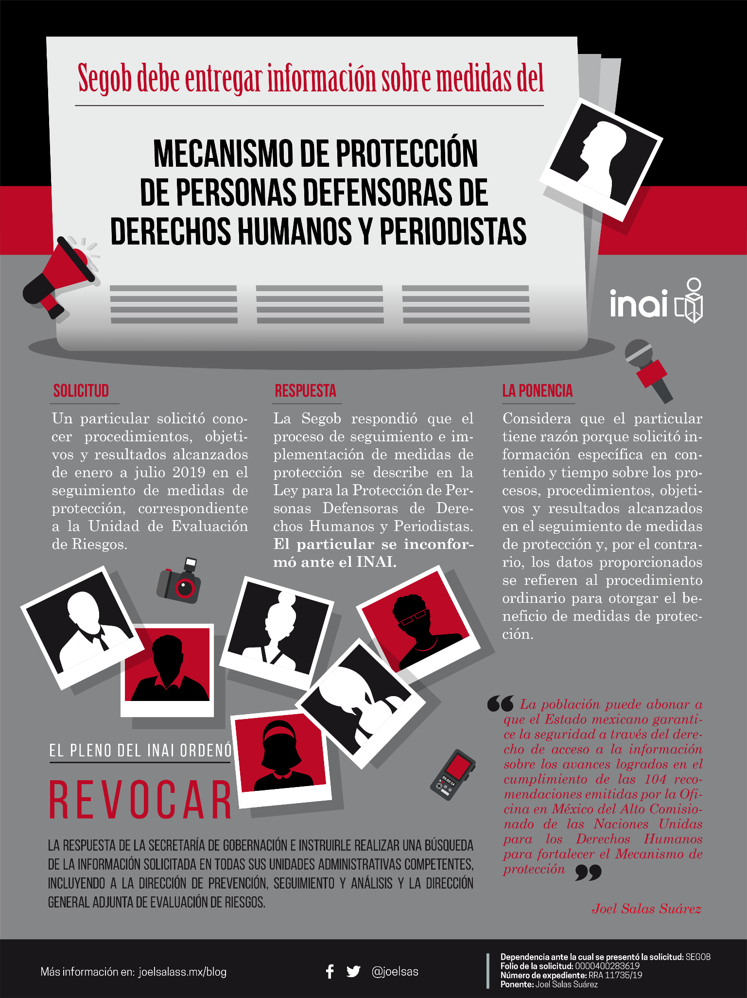 INAI instruye a SEGOB mostrar resultados alcanzados en protección a periodistas - infografia-segob