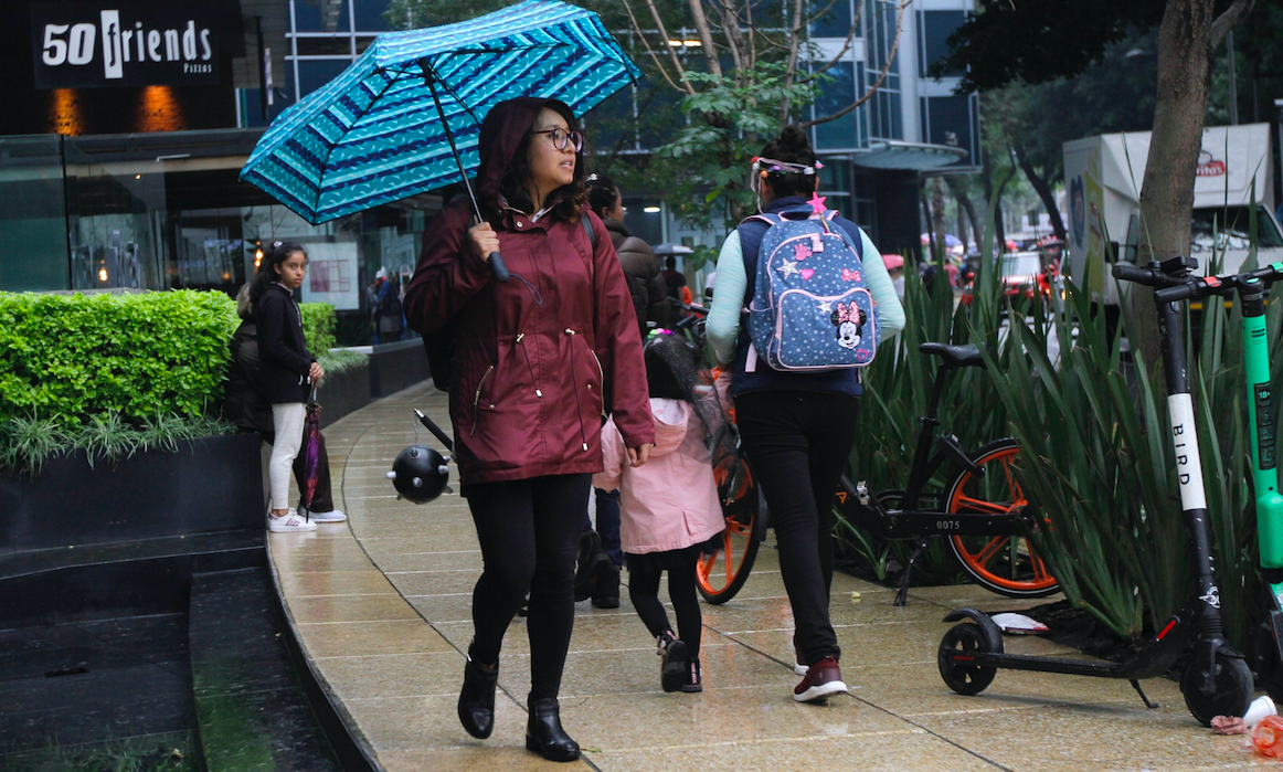 Lluvia moderada en cuatro alcaldías