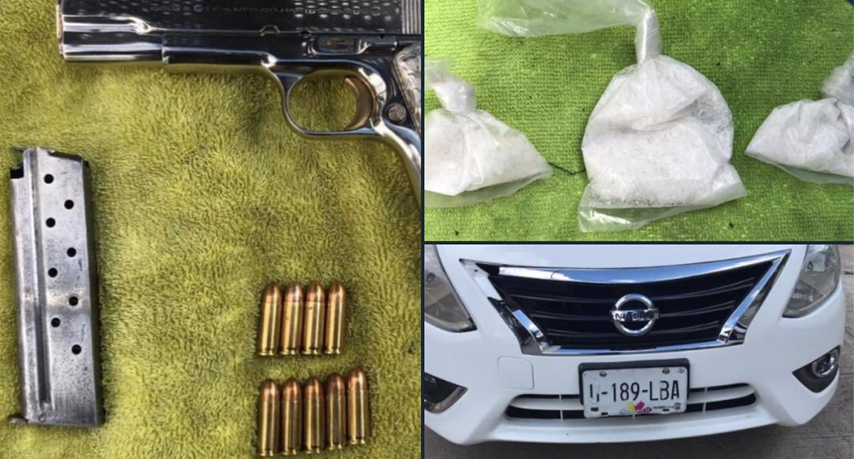 Detienen a cinco en posesión de metanfetamina y un arma de fuego en Uruapan