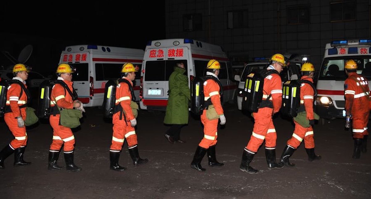 Mueren 15 mineros por explosión de gas en el norte de China