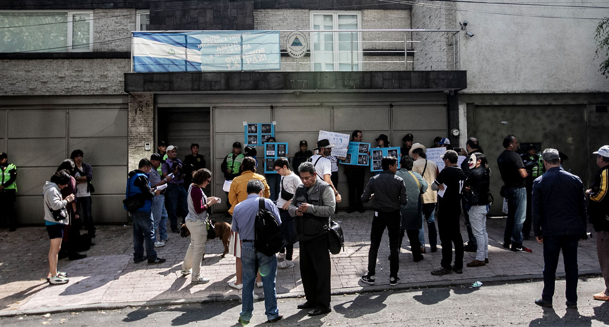 Nicaragüenses exiliados en México piden a SRE pronunciarse contra represión en su país