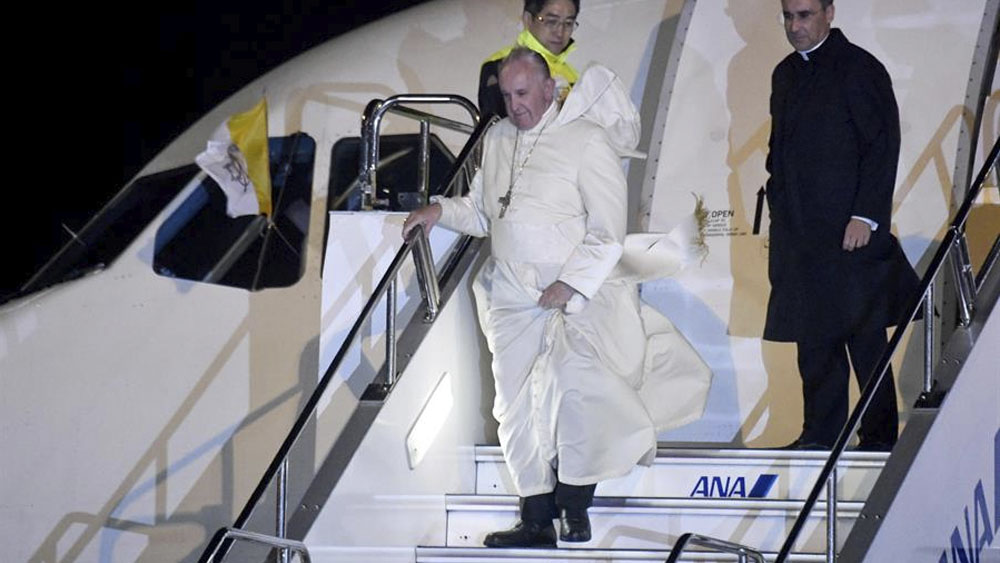 Papa Francisco llega a Japón en primera visita de un pontífice en 38 años Papa Francisco llega a Japón en primera visita de un pontífice en 38 años
