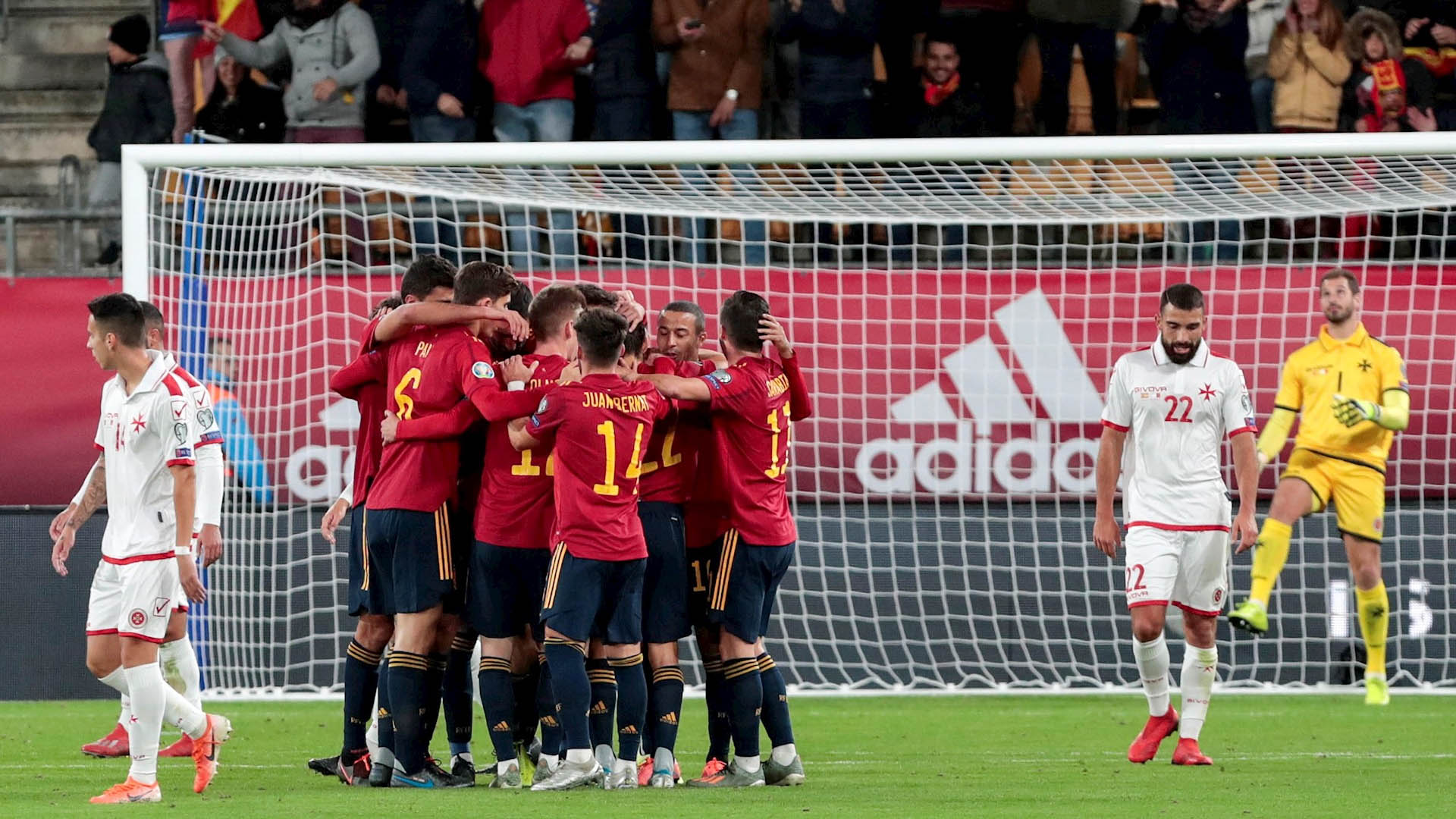 España golea sin piedad a Malta en eliminatoria de la Euro 2020
