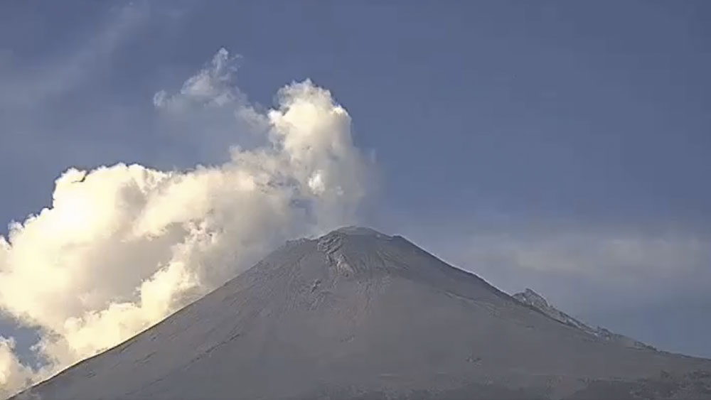 Popocatépetl emite 199 exhalaciones en 24 horas