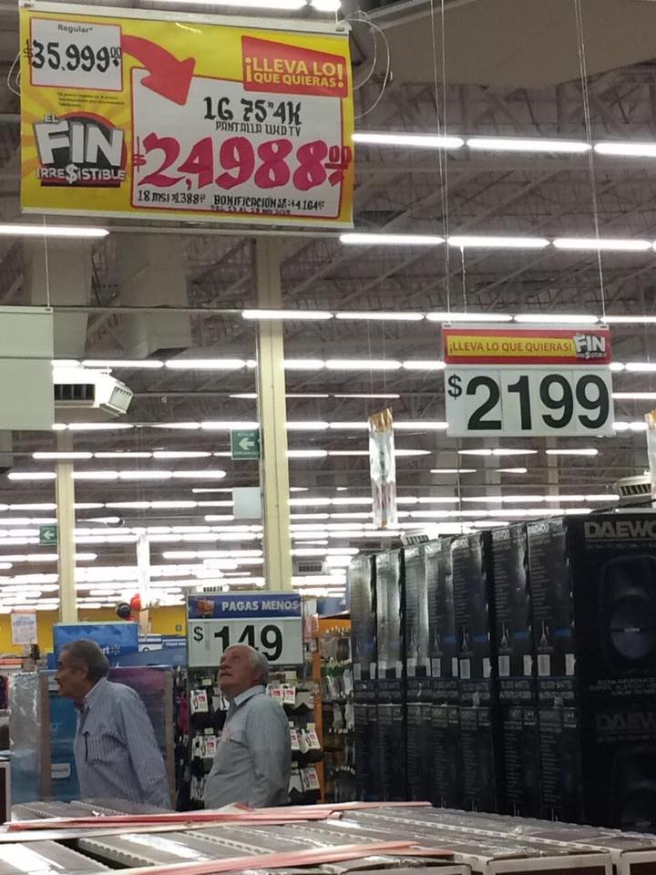 Walmart vende pantallas muy por debajo de su precio por accidente - walmart-cuitlahuac-pantalla
